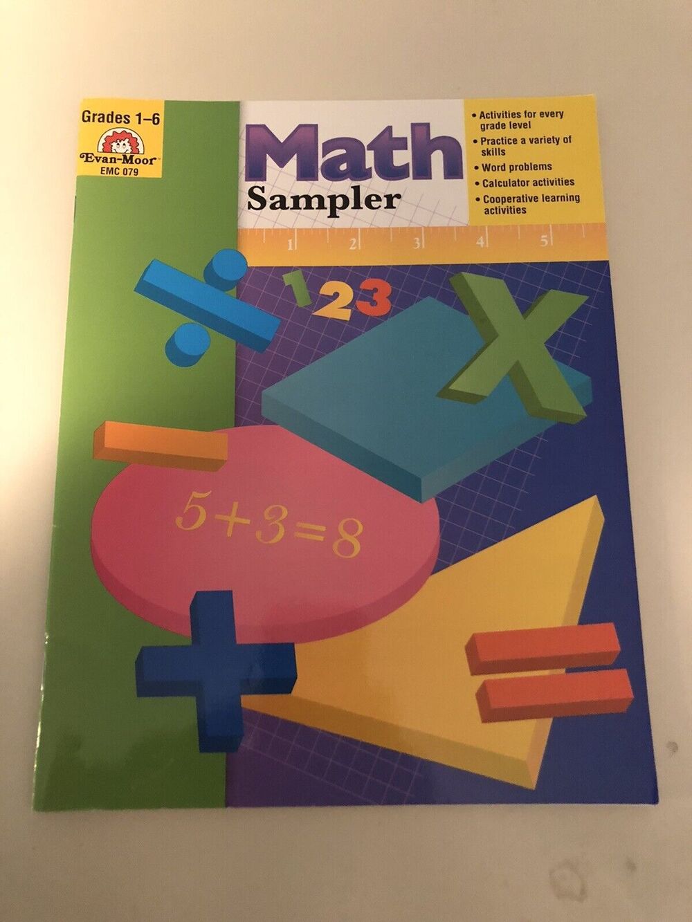 Evan-Moor Math Sampler Grades 1-6 Textbook Homeschool Teaching Classroom Student